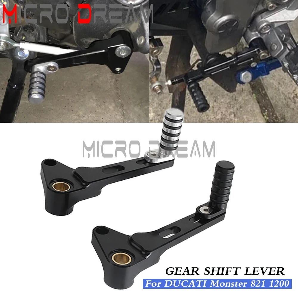 

Shift Levers Motorcycle Left Adjustable Gear Shift Lever For DUCATI MONSTER 821 1200/S 2014-2015 Pedal Heel Silver Aluminum