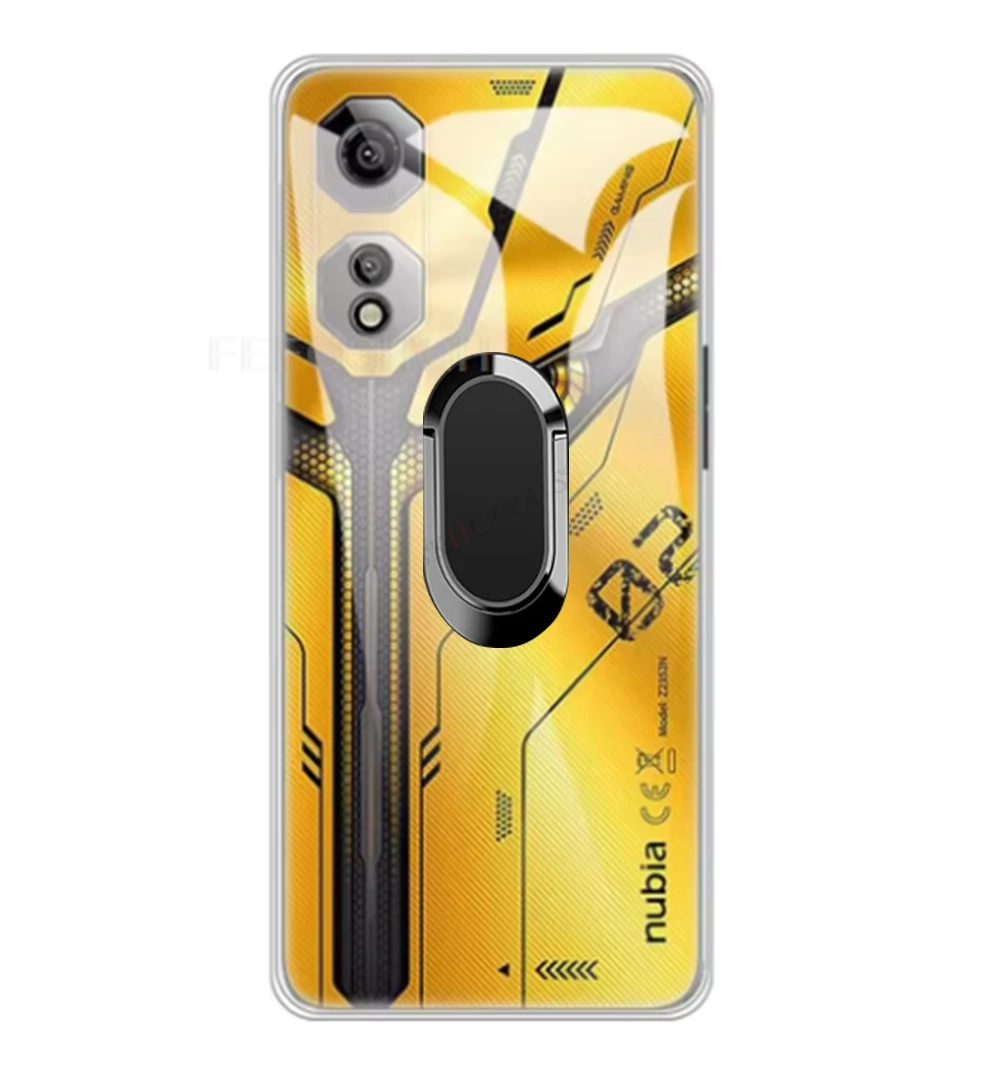 Para ZTE Nubia Neo 2 5G 6,72 "NubiaNeo2 2024 Neo2 soporte de anillo trasero funda de teléfono Smartphone TPU cubierta de silicona suave
