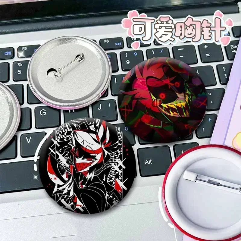 Creative Anime Character Alastor Pin Tinplate Soft Buttons Brooches Jewelry Accessory for Clothes Customize Cartoon Badges Gifts