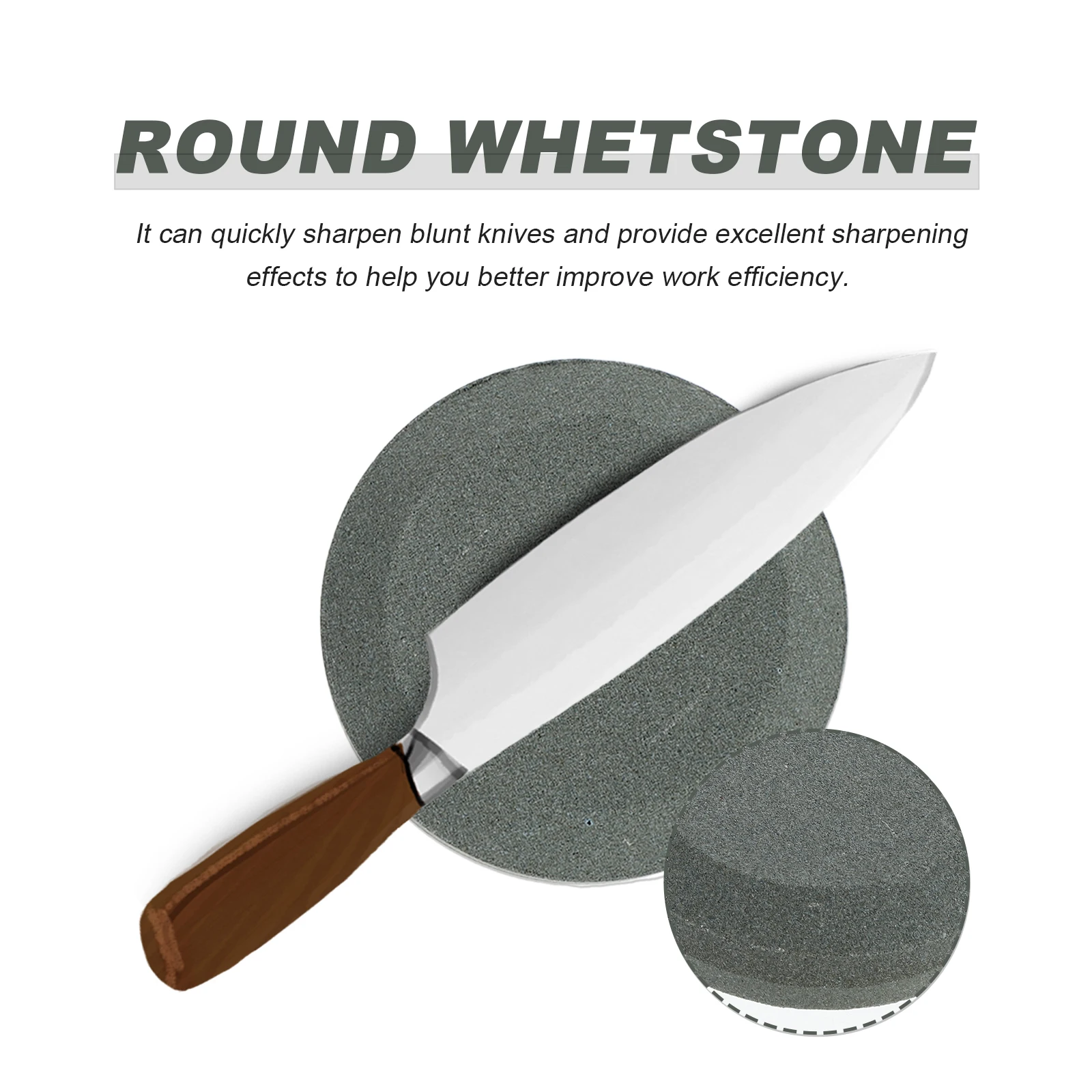 

2pcs Whetstone Sharpening Stones Double Sided Knife Round Whetstone Round Sharpener Bar Tools