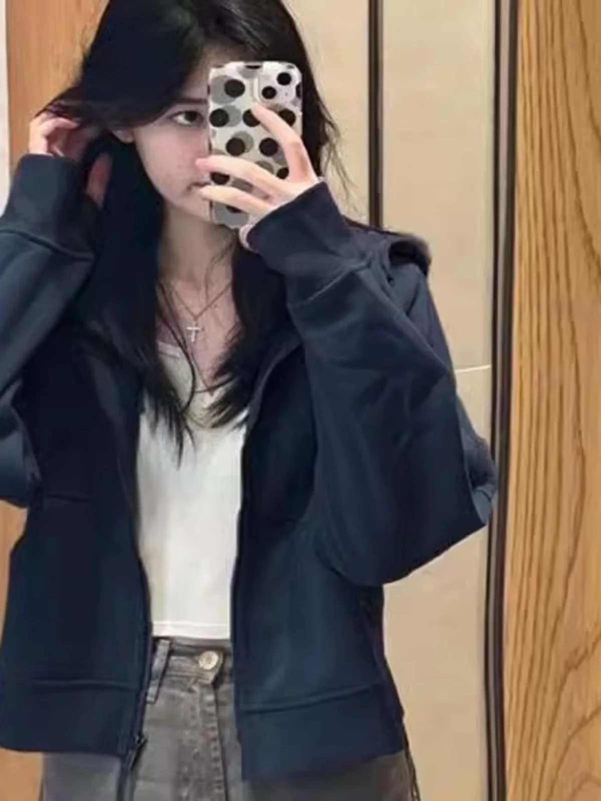 

Plus Size 2024 New Pure Cotton ort Sweatirt Jaet Loose Versatile Outerwear Zipper Front Open Cardigan for All Body pes