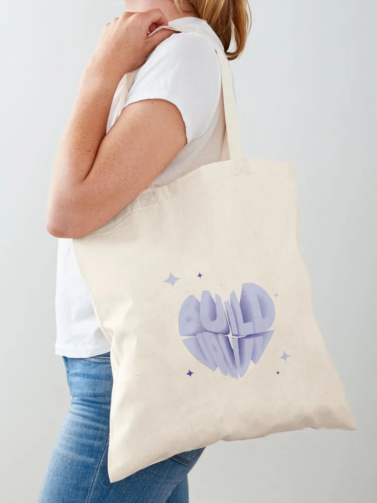 

buildurluve heart Tote Bag Canvas bag Beach bag large size bags Canvas for women