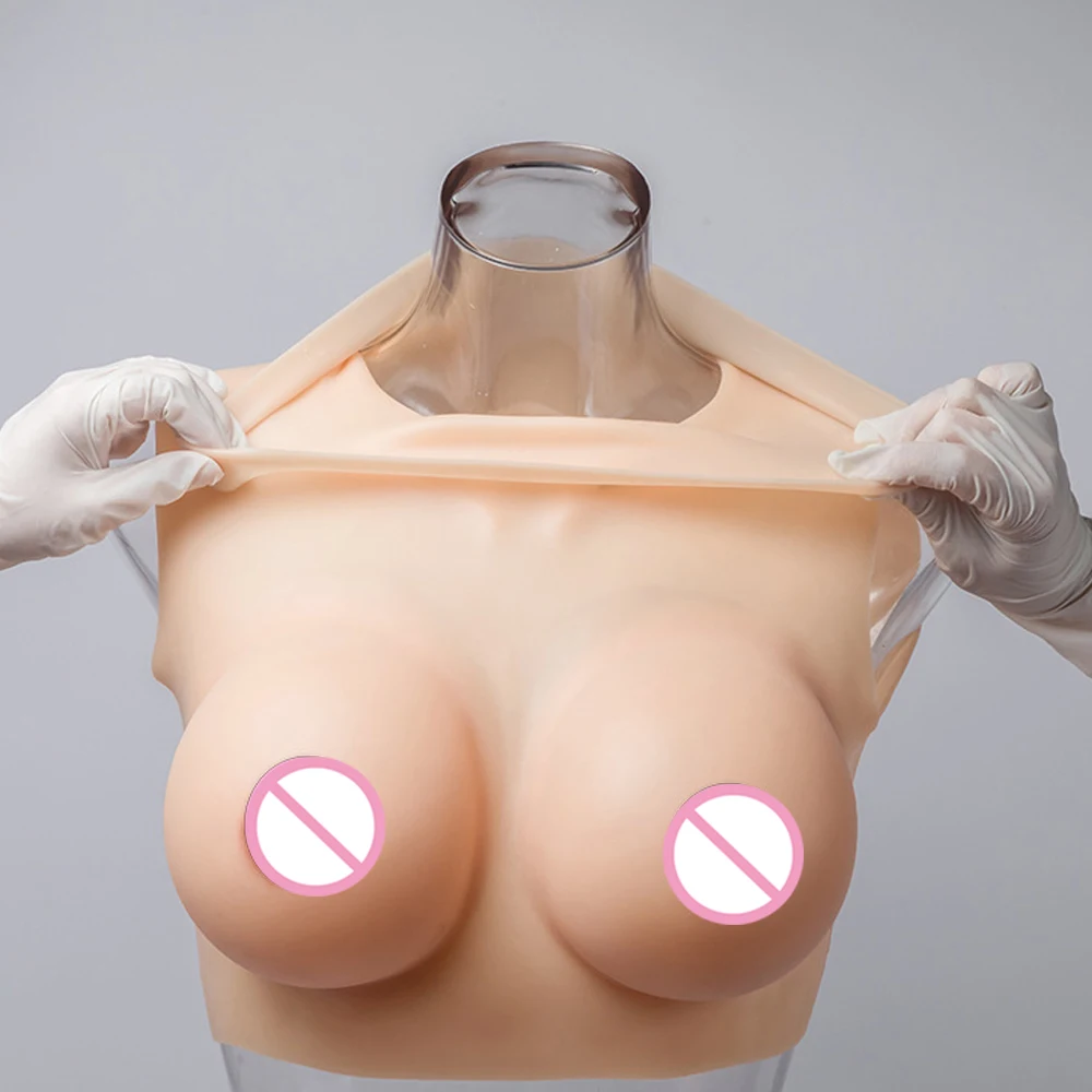 FLCOSLY Silicone Breast Forms Fake Artificial Huge Boobs for Mastectomy Crossdresser Transvestite Sissy Drag Queen Cosplay Chest
