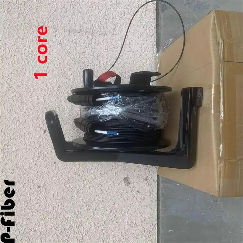 fiber patchcord 50m 1 core 2 core armored with PCD235 reel LC SC FC APC SM TPU outdoor 3.0mm waterproof singlemode optic jumper