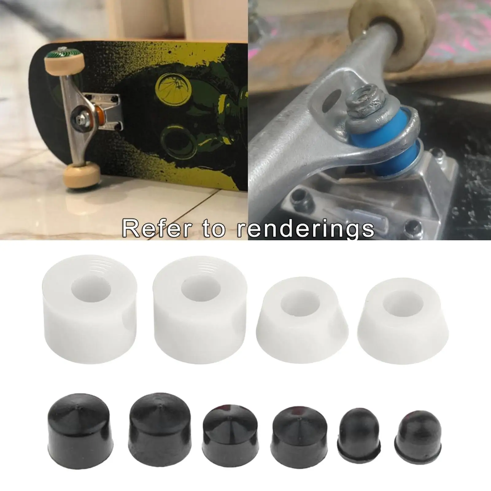 Aksesoris skuter kerucut Bushing truk Skateboard untuk papan panjang