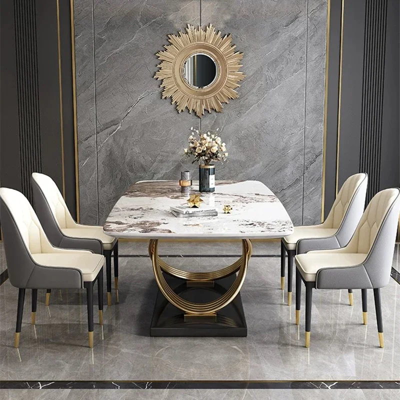 Modern Dining Room Set Modern Sintered Stone Dining Table Set for Home Furniture Dining Tables with Chairs New