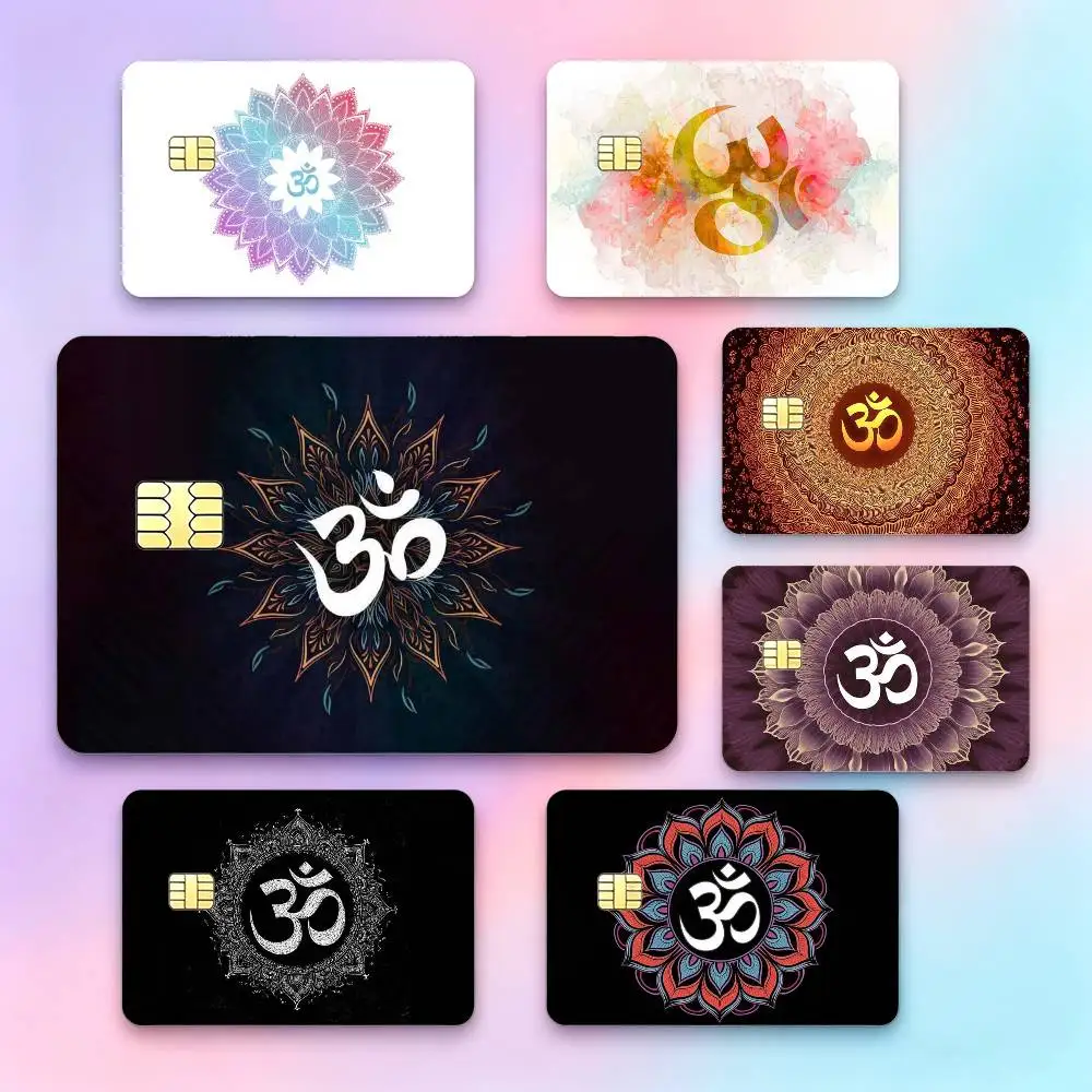 O-Om Aum Symbol M-Mandala  Credit Card HD Stickers Small Chip Waterproof Sticker Game Card Decal Gift