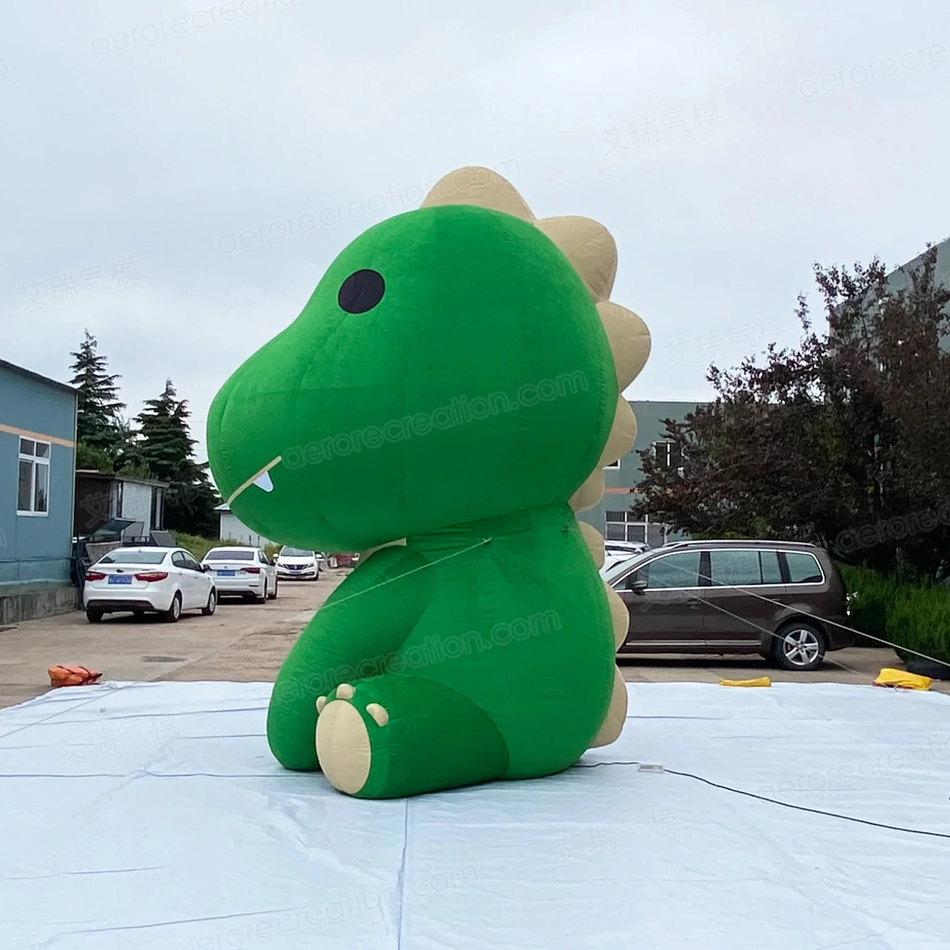 4m 3D Custom Inflatable Cartoon Dinosaur Mascot Decoration Giant Inflatable Cartoon Character for Display