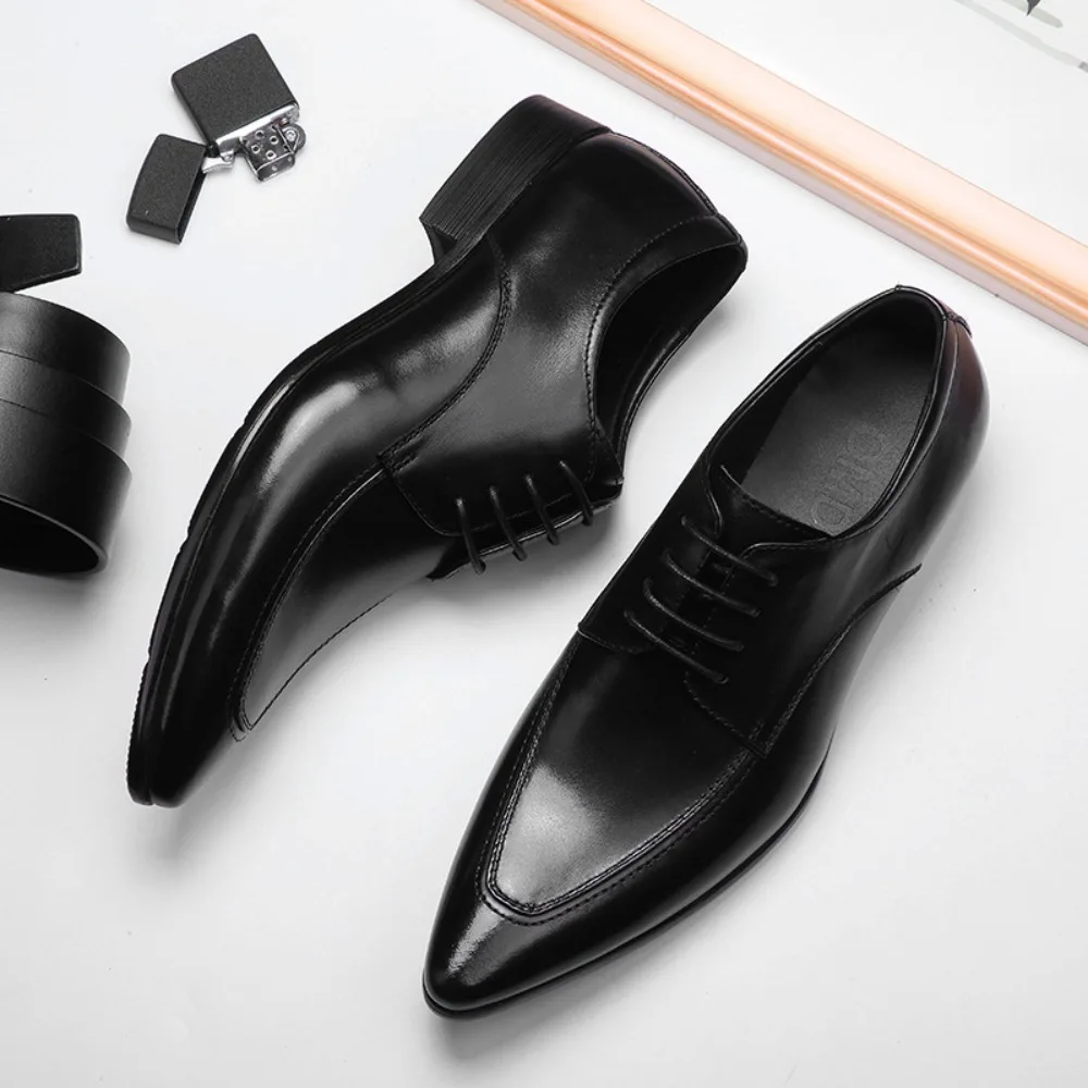 Large Size Fashionable Men's Daily Comfortable Business Office Formal Shoes Pointed Toe Multifunctional Men's Wedding Shoe