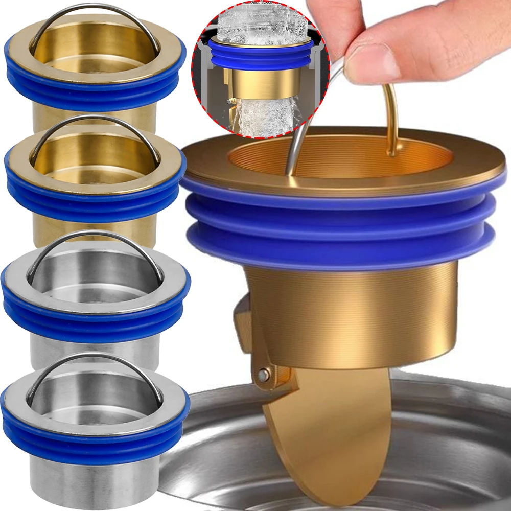 3/1pcs Brass Floor Drain Cor Anti-odor Anti-insect Sewer Fast Drainage Bathroom Floor Drain Core  Fast Installation Floor Drain
