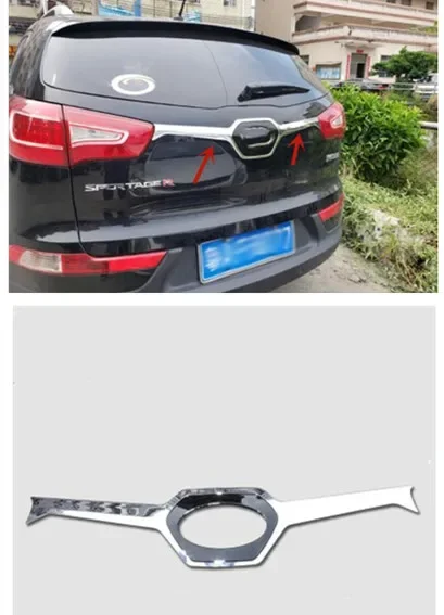 For Kia Sportage R 2011-2017 stainless steel/ABS Chrome Tailgate decorative strip Trunk decorative strip car accessories