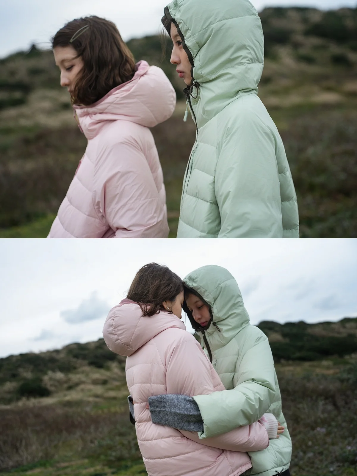 

Зимняя теплая пуховая куртка Botanique с капюшоном, двусторонняя, с отделкой из риббона, белая, на молнии, повседневная