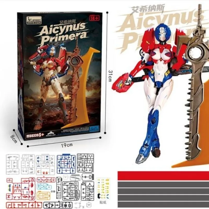 Original Transformation Action Figures Toys Aicynus Primera Arcee Charming Mecha Red and Blue OP M66339S Assembly Model Toys