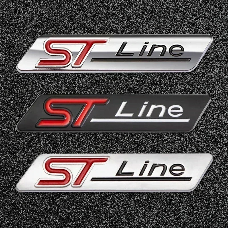 1pcs Car 3D Metal ST Line Badge Emblem Decals Styling Sticker decoration Auto accessories