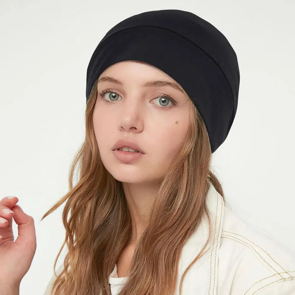 Breathable Cotton Beanies Hat Outdoor Casual Skullies Cap Summer Thin Bonnet Solid Color Fashion Soft Hat for Men Women