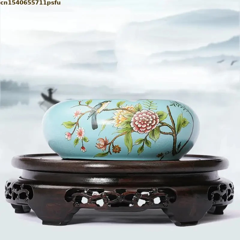 7-54cm Diameter Ebony Standing Flower Miniature Base Crafts Tea Sets Pedestal Figurines Vase Display Stand Bonsai Plant Shelves
