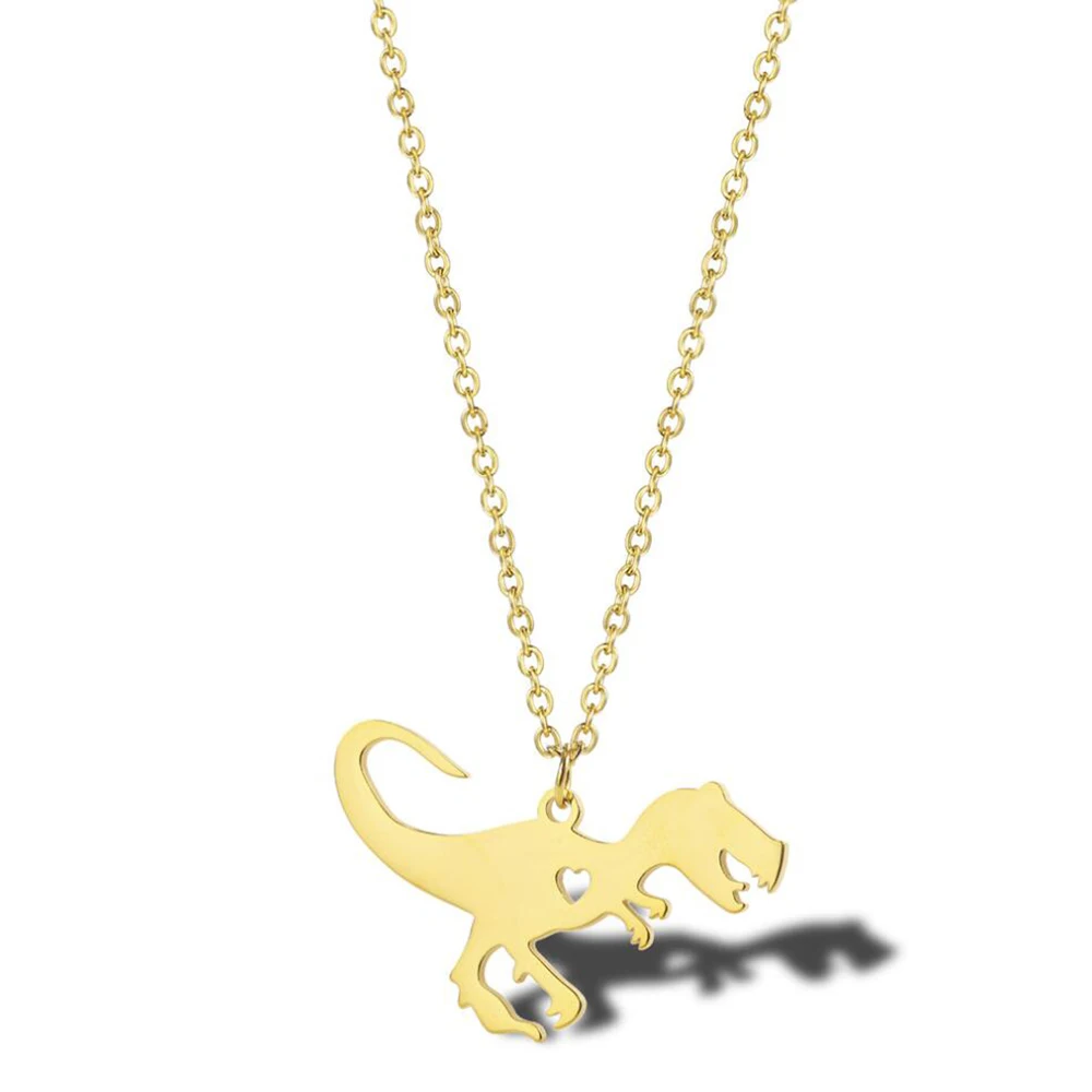 Stainless Steel Tyrannosaurus Rex Pendant Necklace Best Children Gift Dinosaur Jewelry Gift For Him