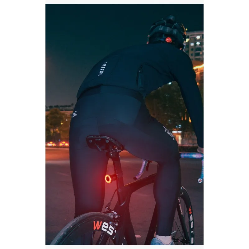 For Bike Tail Light Smart Sensing MTB Road IPX6 Waterproof Bicycle Rear Light Cycling Warning Light Accessory