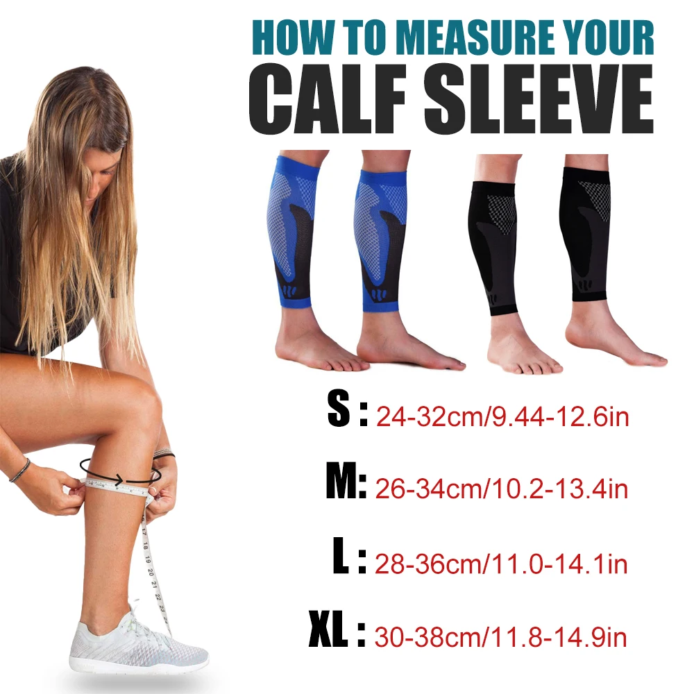 1Pair Calf Compression Sleeves, Relief Calf Pain,Calf Support Leg for Recovery,Varicose Veins,Shin Splint,Running,Cycling,Sports