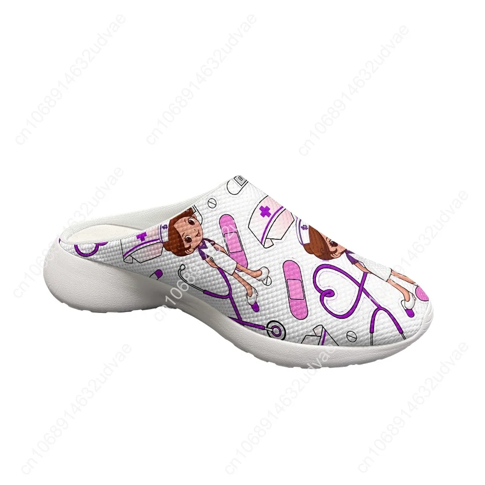 2022 Brand Design Gradient Women's Sandal Summer Comfortable Flats Nursing Shoes Medical Print Ladies Home Slippers