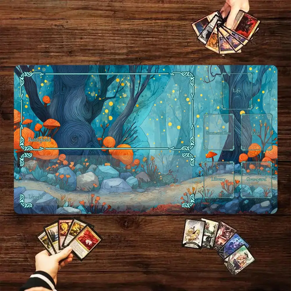 

Giant Tree Forest Path Magic Card Battle Mat MTG Playmat Anti-slip Base 35X60CM gathering gaming mats Board Game Mat for TCG