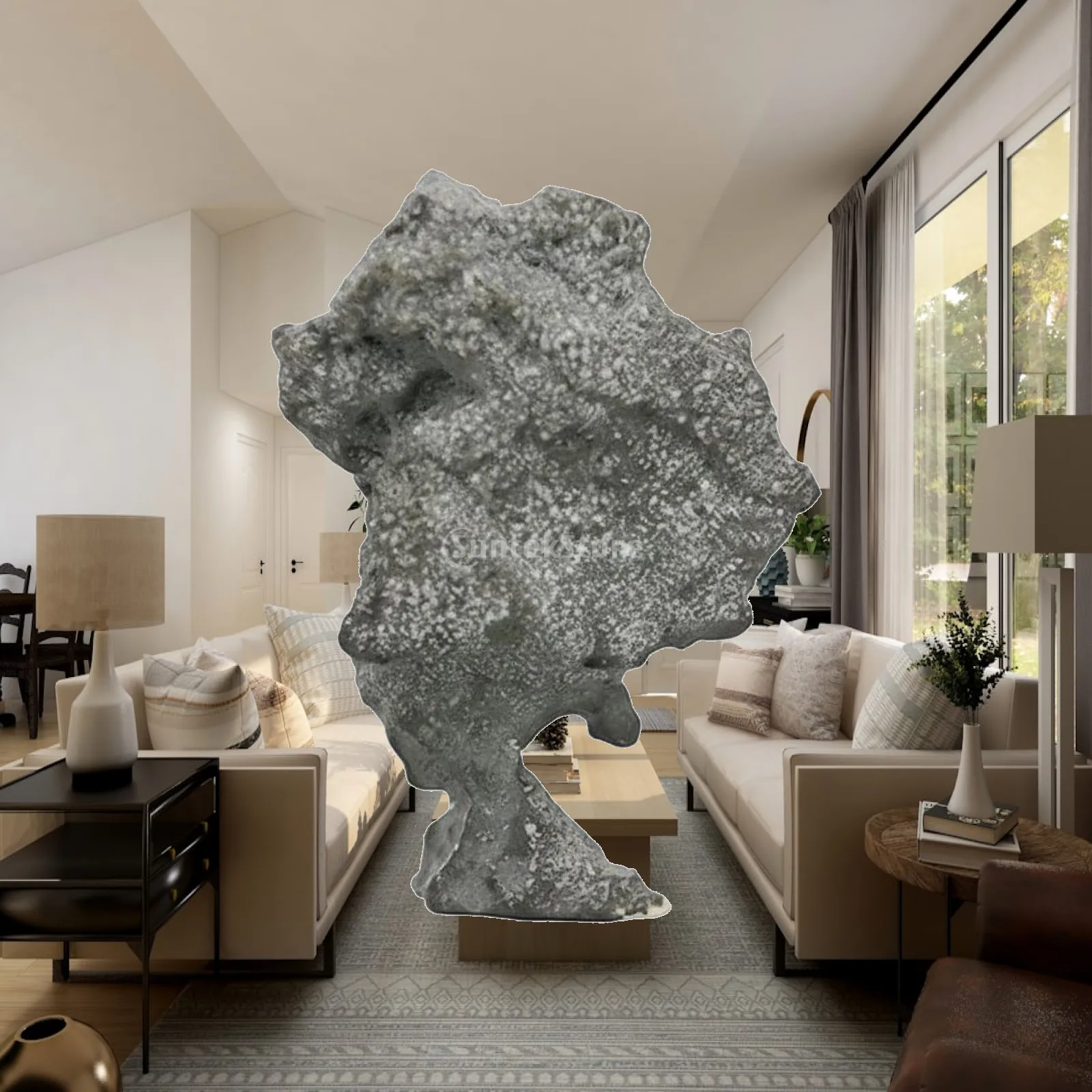 Fish Tank Rockery Resin Ornament Mini Mountain Model for Aquarium Decor Zen Stone Sculpture Bonsai Landscape Accent for Tabletop