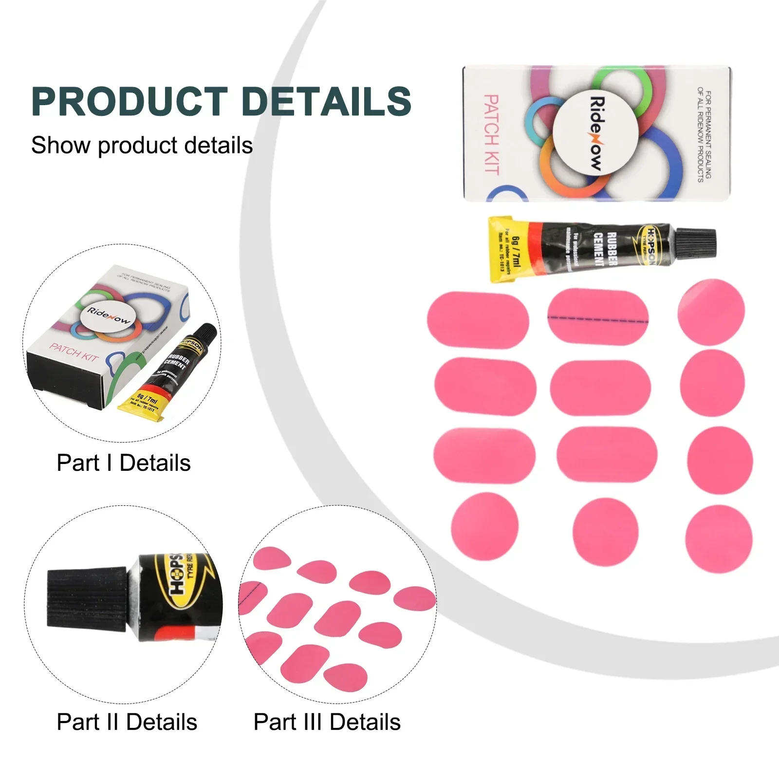 Ridenow Tpu Inner Tubes Repair Kits Bicycle Patches Glue Tires Inner Tubes Tool Length French Valve Supers Light