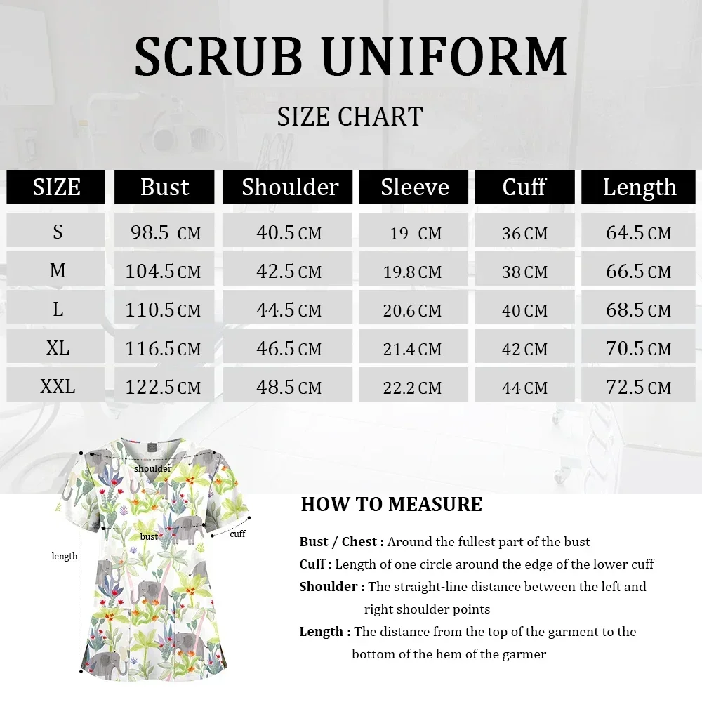 Nurse Uniform Dentist Scrub Healthcare Nursing Workwear Unisex Surgical Uniforms Woman Nursing Articles Beauty Spa Scrub T-shirt