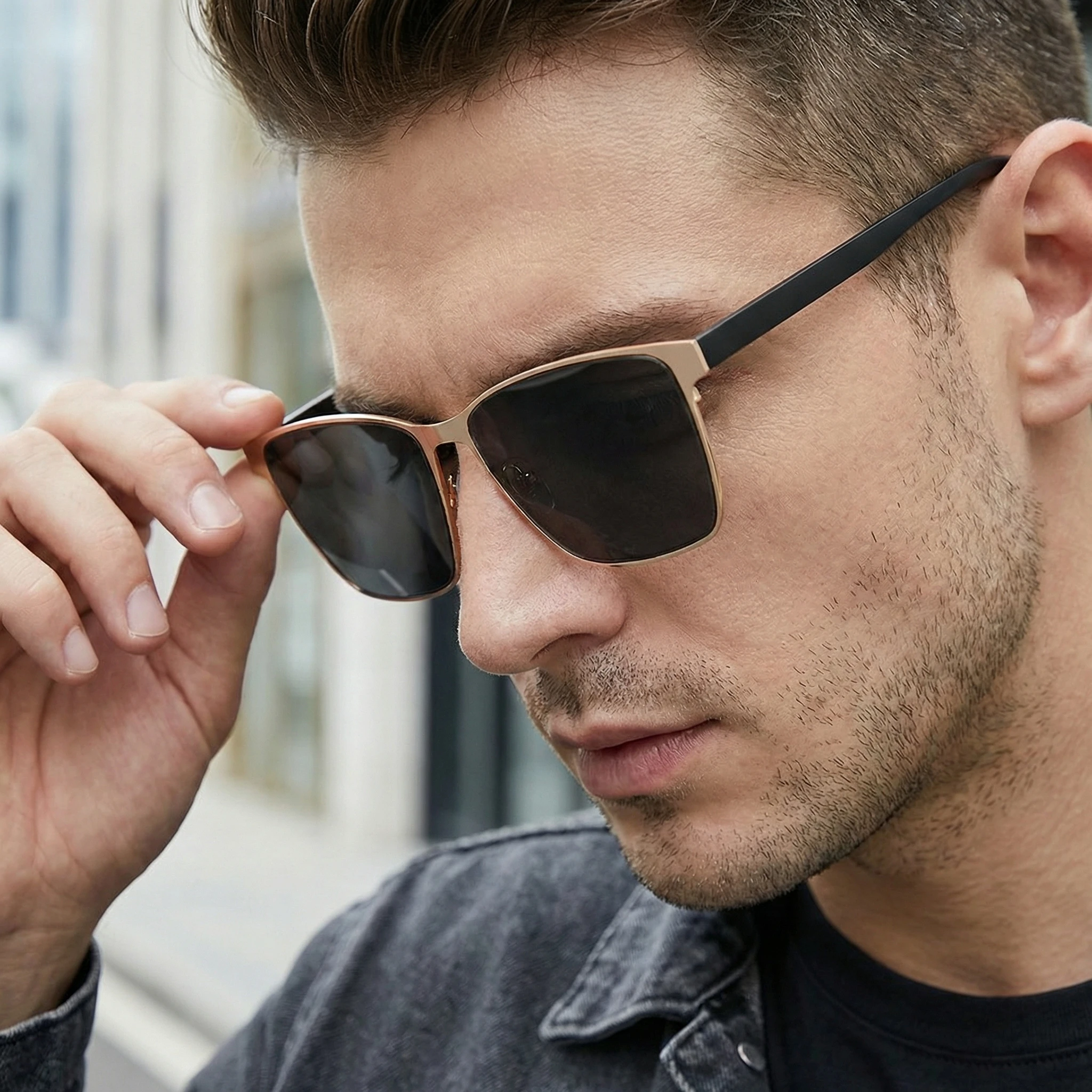 Polarized Sunglasses For Men And Women Brand Design Square Frame Fashion Sunglasses For Men Uv400