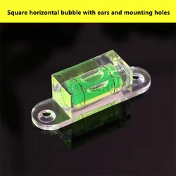 Square Spirit Level Bubble Blister with Mounting Holes Ear Horizontal Bubble Ruler Leveling Shelf And Level Ruler Accessories