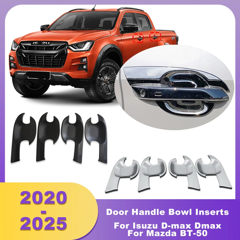 

ABS Door Handle Bowl Insert Exterior Handle Parts For Mazda BT50 BT-50 2021-2025 For Isuzu D-max Dmax 2020-2025 Pick Up Truck