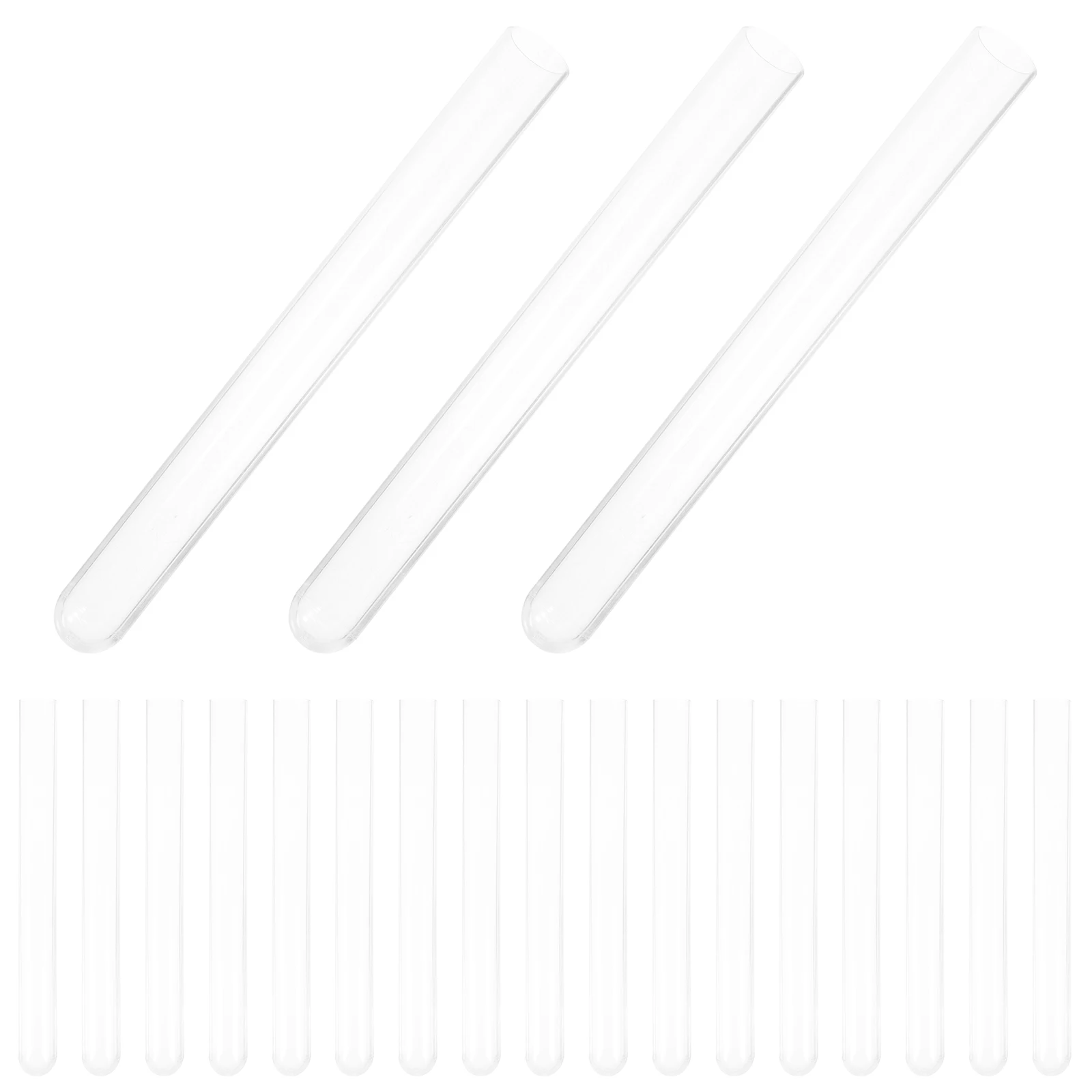 

20 Pcs Vial Sampling Tube Test Tubes Clear Storage Plastic Laboratory with Lids