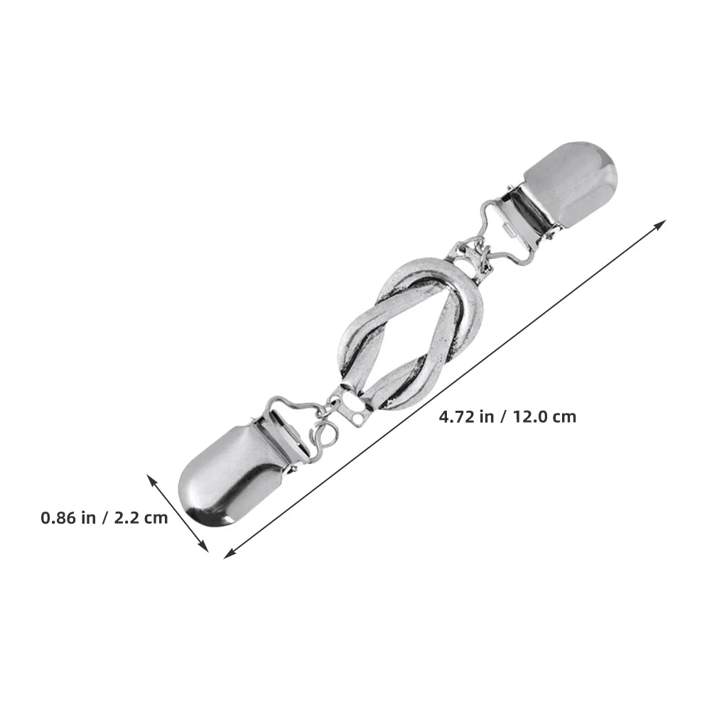 2 clip per scialle vintage per donna, spilla per colletto cardigan in lega retrò, porta sciarpa per maglione multifunzionale, clip per accessori di abbigliamento