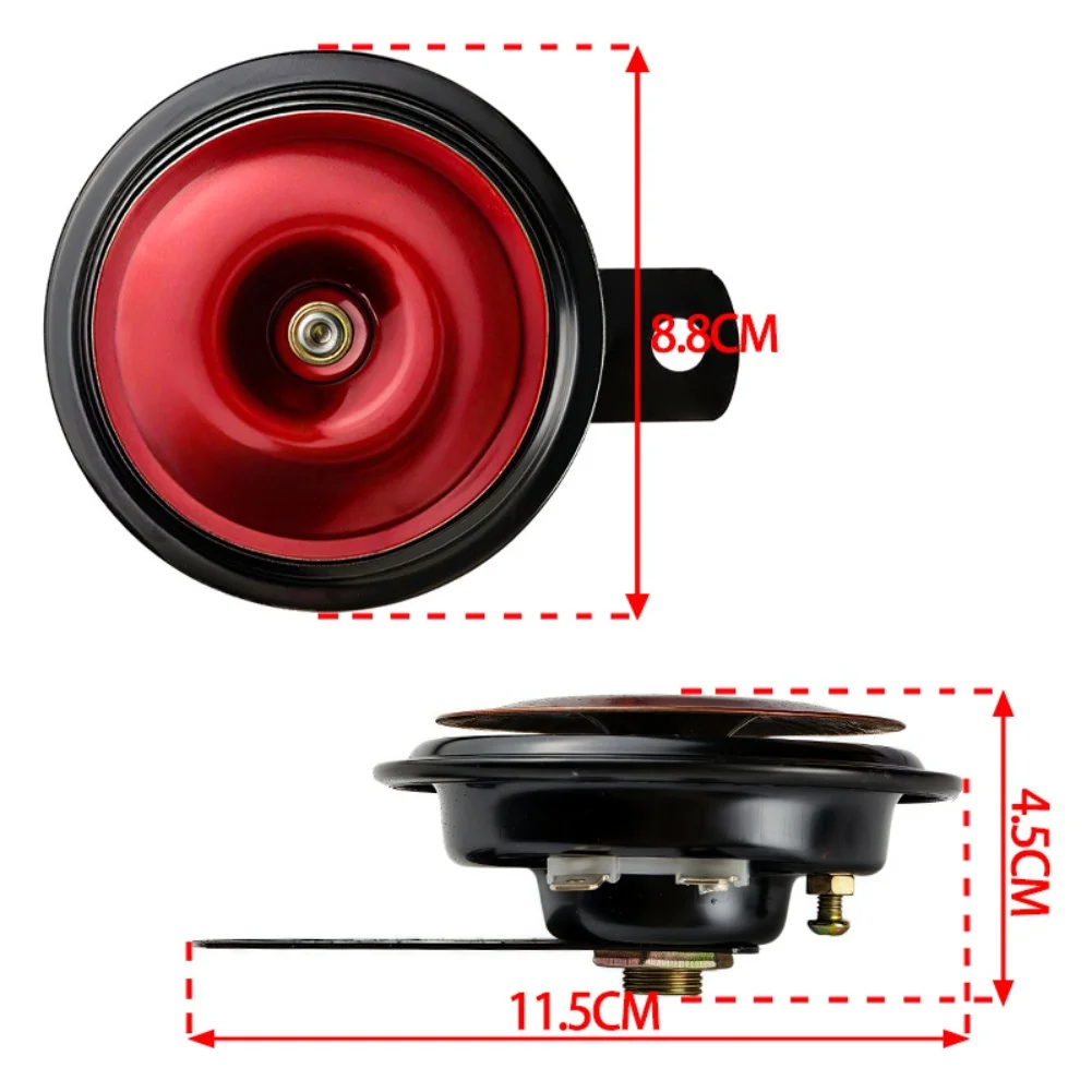 Motorcycle Accessories 12V High And Low Waterproof Speakers Small And Portable Electric Horn-Kit Round Horn-Speaker
