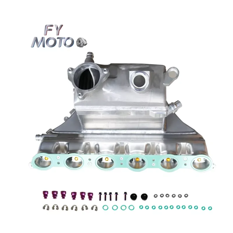 High Flow CNC Machined Billet End Tank Liquid Charge Cooler Intake Manifold For BMW G8X M3 M4 S58 Tuning Accessories