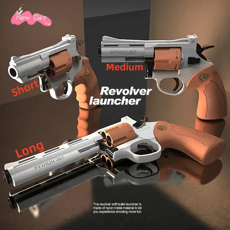 Soft Bullet Gun ZP5 Revolver Soft Bullet Launcher Pistol Toys for Kid Adult CS Game Outdoor Weapon