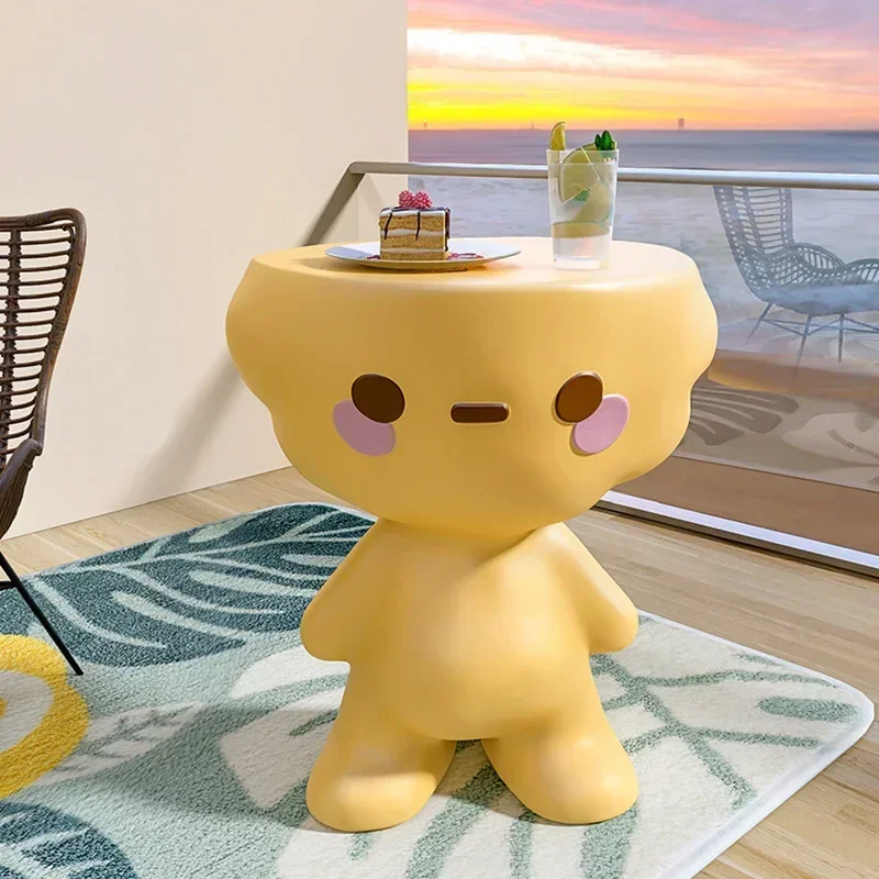 Modern Simple Resin Cartoon Cloud Sofa Side Table Balcony Creative Leisure Coffee Table Home Furniture Room Soft Decoration