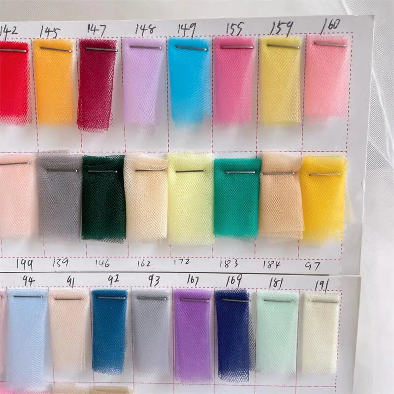 10M/Lot Encryption Soft Colorful Mesh Fabric  Wedding Dress Skirt  Wedding Decoration Clothing Mosquito Net Cloth RS4180