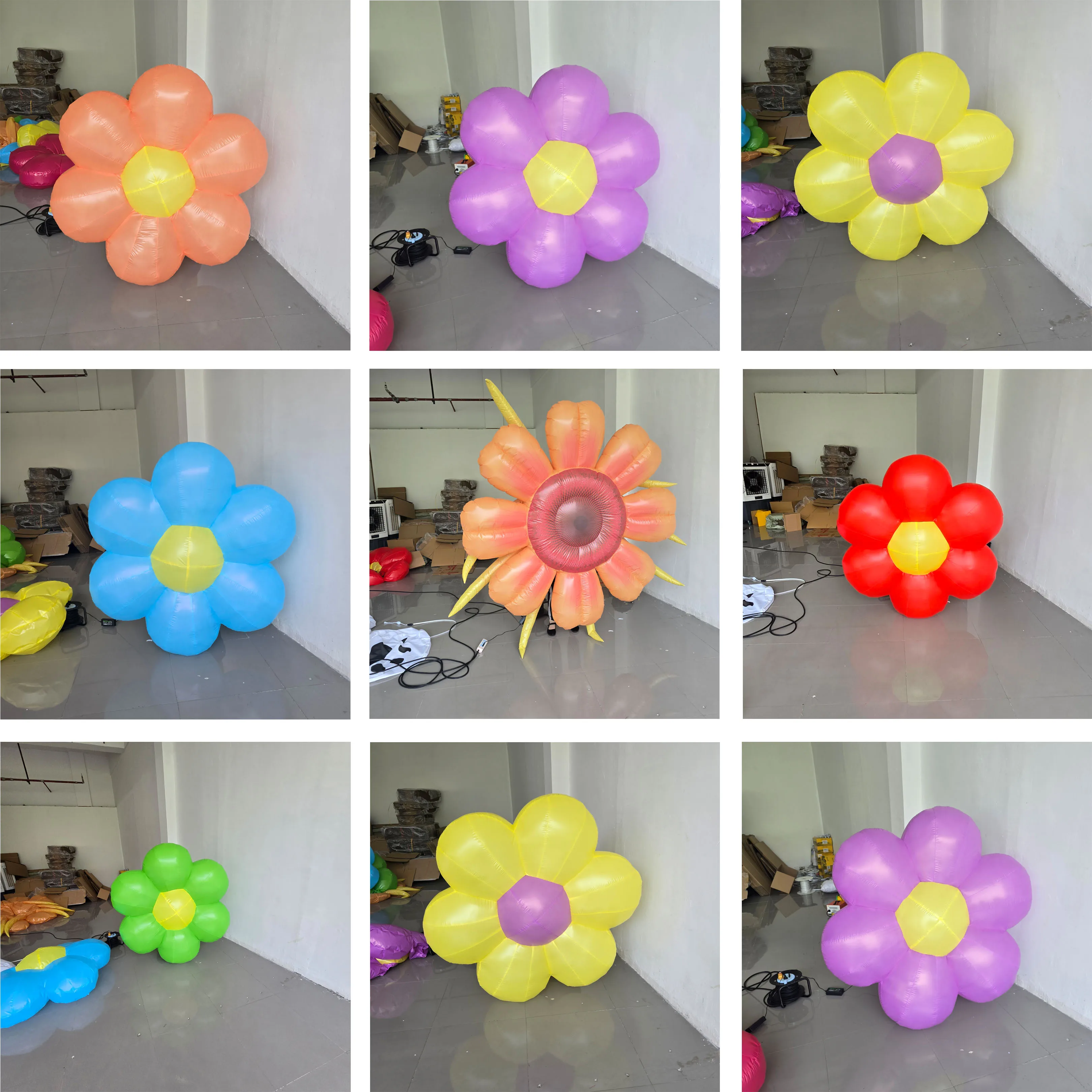 

Дешевый надувной цветок с белым светодиодным светом, воздушные надувные растения, ночной клуб, клуб, DJ, сценическое украшение, реквизит для рекламы мероприятий