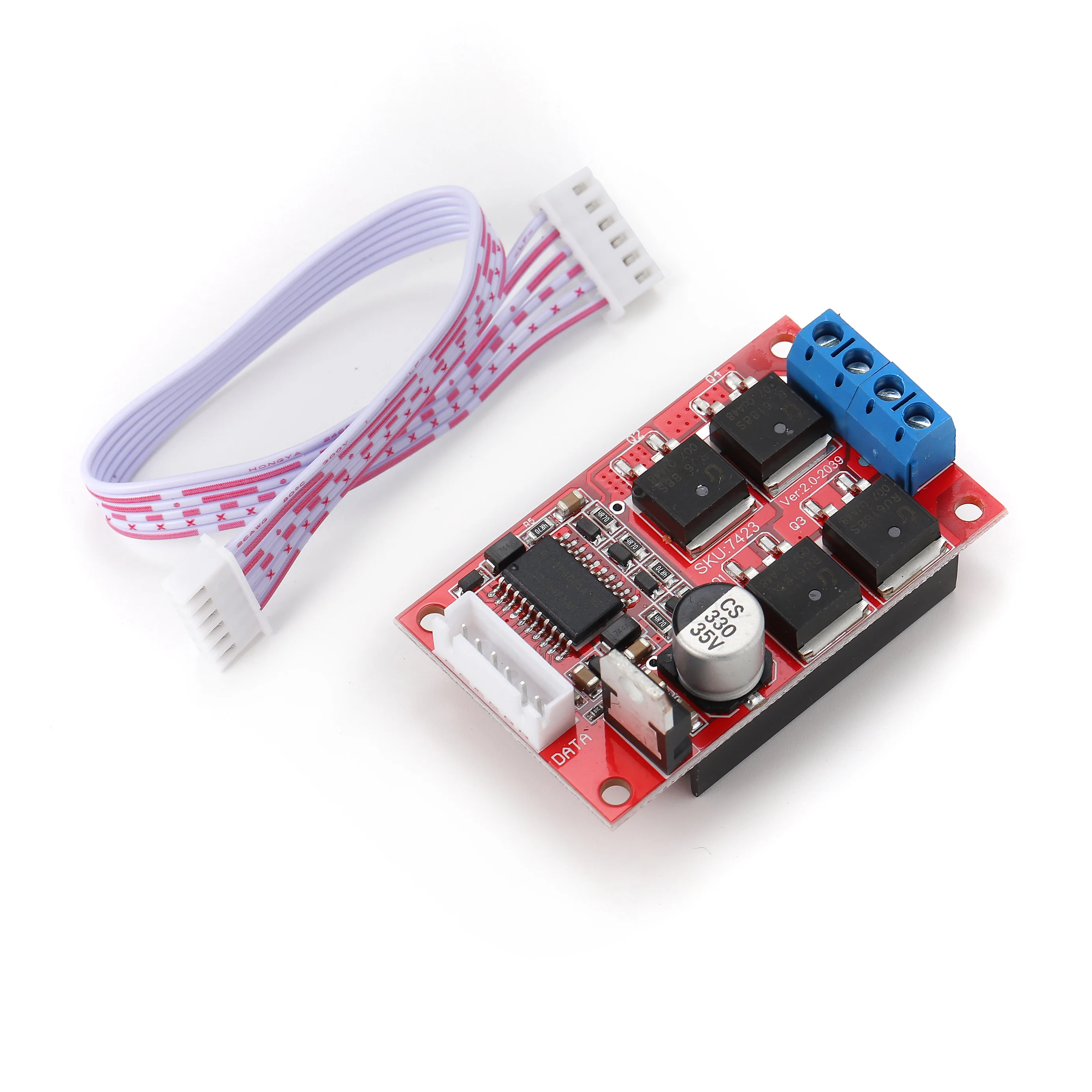 450W high-power DC motor driver board module controller supports full PWM forward/reverse braking for 12V, 24V, and 36V.