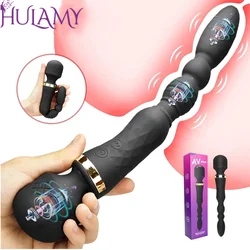 AV Magic Wand Anal Plug Double-ended Vibrators Women G-spot Clit Stimulator Men Butt Plug Masturbator Sex Toys for Couples