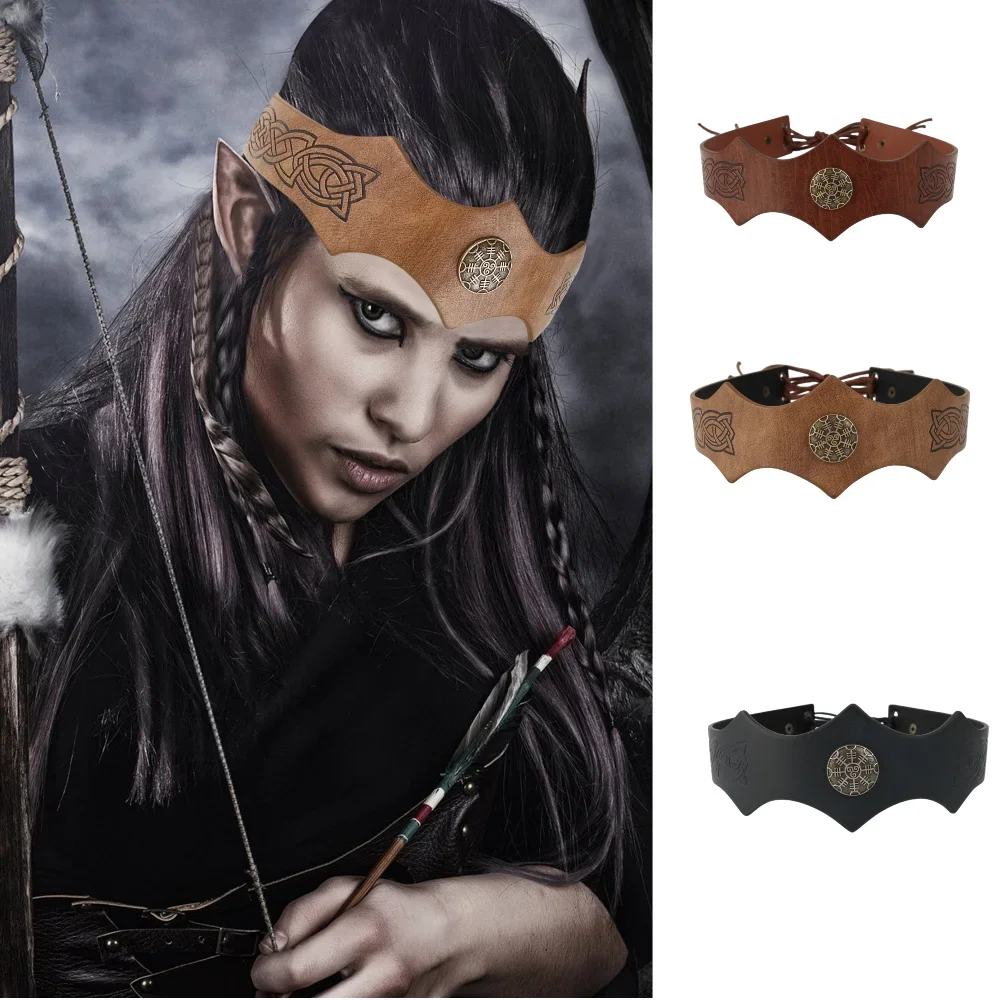 Ancient Roman Warrior Gladiator Headdress Headgear Medieval Samurai Headpiece Headband Viking King Crown Dress Up Hair Accessory