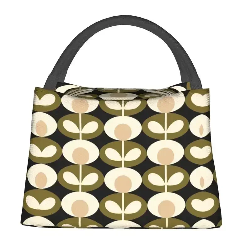 Orla Kiely Floral Thermal Insulated Lunch Bags Women Abstract Scandinavian Portable Lunch Container for Storage Meal Food Box