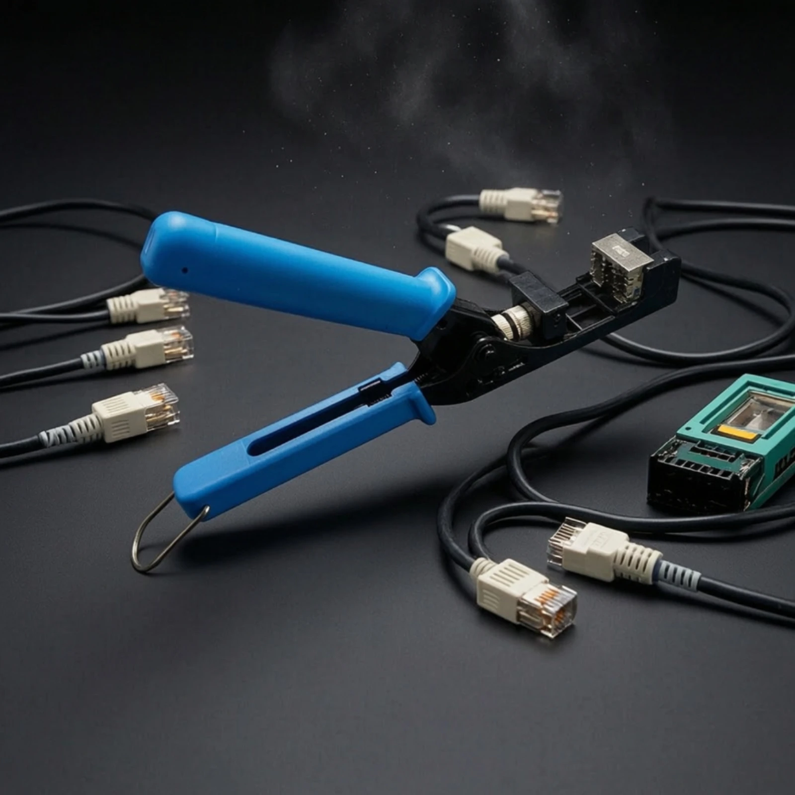 Network Cable Crimping Tool Professional Cable Termination Tool Crimper Handheld Ergonomic for Installers, Module Installation