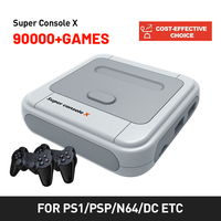 KINHANK Game Box Super Console X Retro Video Game Console Support 90000 Games 50 Emulators for PS1/PSP/MAME/DC with Controllers