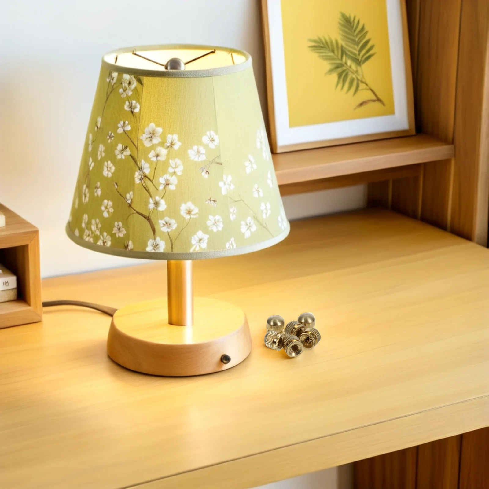 

12pcs Brass Lamp Finials M5 Threaded Solid Brass Nuts For Ceiling Lights Chandeliers Replacement Shade Knobs Hardware Parts -