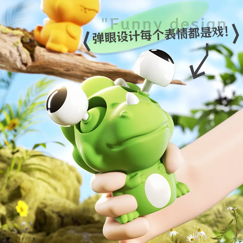 

Cross-border explosive decompression toys Daquan eye-popping dinosaurs, pinching music decompression vent cartoon desktop ornaments