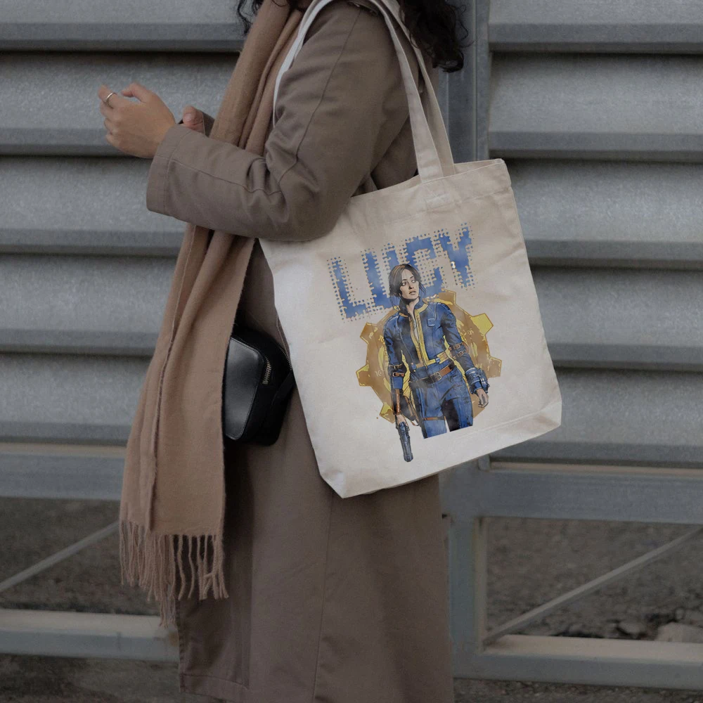 In My Lucy Era tote bag Fallout Shopping Bag Okey Okey Vaulted Girl Cosmetic Bag Funny TV Show Fallout Themed for Vault Dwellers