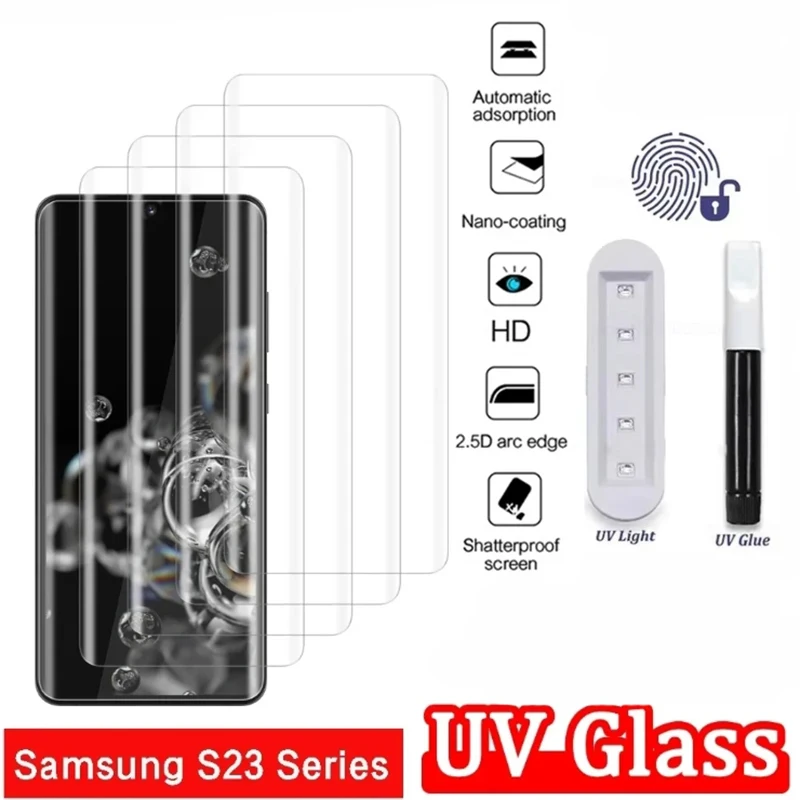

For Redmi Note 12 15 13 14 Pro Plus Glass Film Curved Full Glue UV Tempered Glass redmi K60 K70 K80 K90 Pro Max Screen Protector