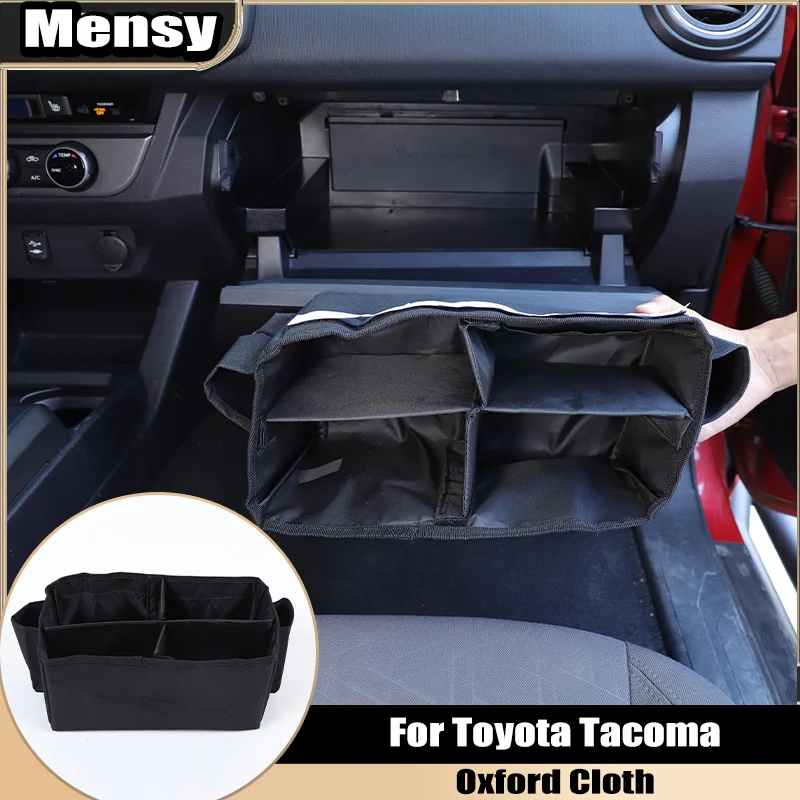 

For Toyota Tacoma Co-Driver Storage Box Divider Storage Bag center Armrest Box Stowing Tidying Interior Car Accessories